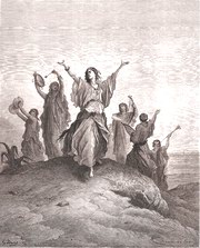 Gustave Doré: jephta's dochter op weg naar haar vader