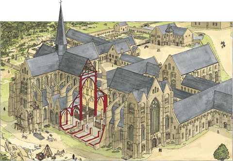 L'église, vue en coupe