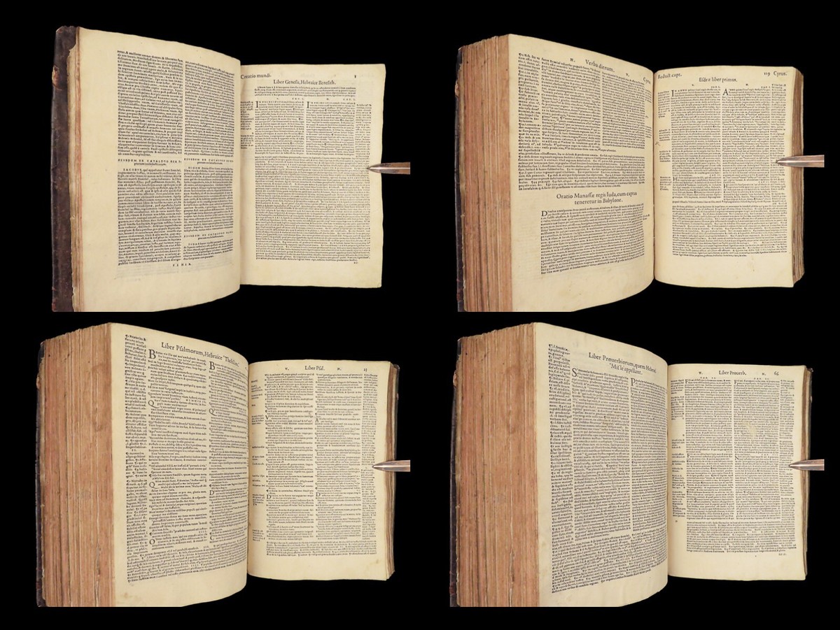 1545 FAMED Estienne BIBLE Zurich Vulgate Vatabllus Biblia Pentateuque Torah  RARE | eBay