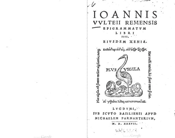 Jean Visagier - Epigrammata